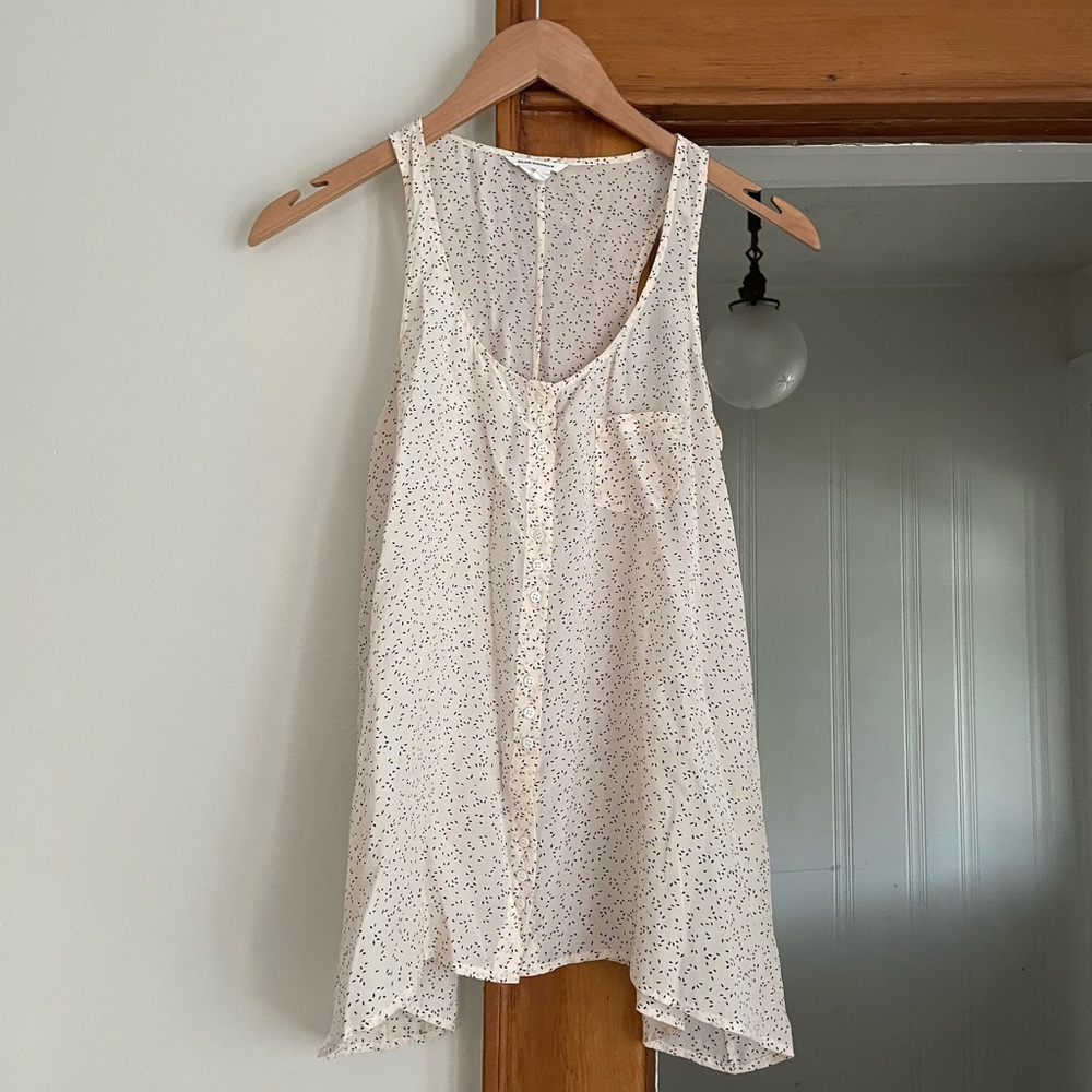Club Monaco 100% Silk Blush Pink Tank sz